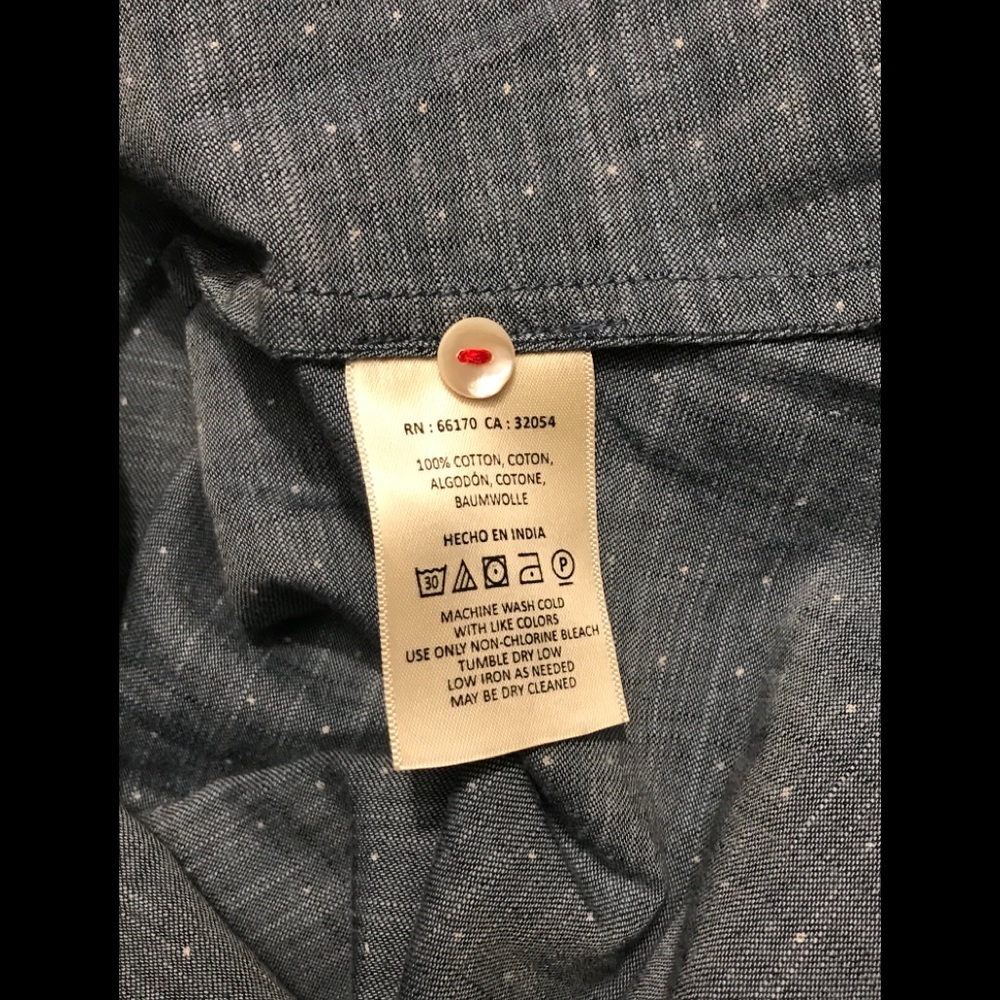 ❤️NWT Anthropologie Holding Horses Denim Polka Dot Shirt 4❤️ - Picture 11 of 11